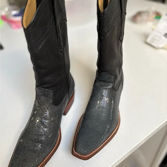 Cuadra Mantarraya pulida negro boots - Picture 9 of 12